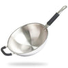 Allo Triply Stainless Steel Wok for Deep Fry Stir Fry Dry Veg 28Cm 4.5 Litre