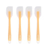 P-Plus International Silicone Spatulas Rubber Spatula Heat Resistant Seamless Orange Set of 4