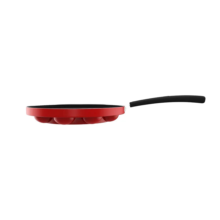 Tuffware Non-Stick Appam Patra , 12 Cavity, Stainless Steel Lid, Big, With Handle, PFOA Free