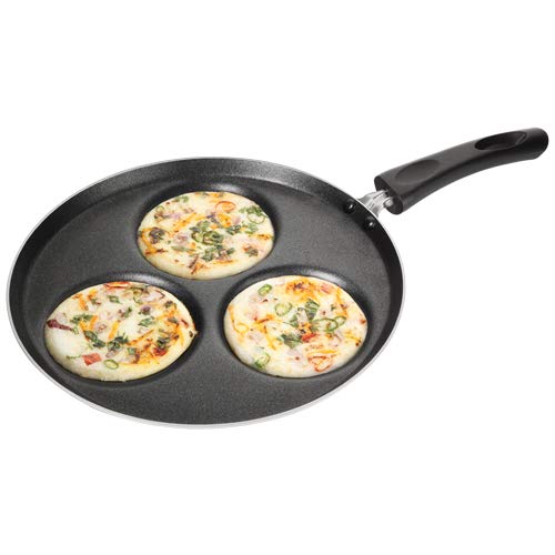 Premier Non Stick Omini Aluminium Uthappam 3 Tawa 28cm - 582 gms