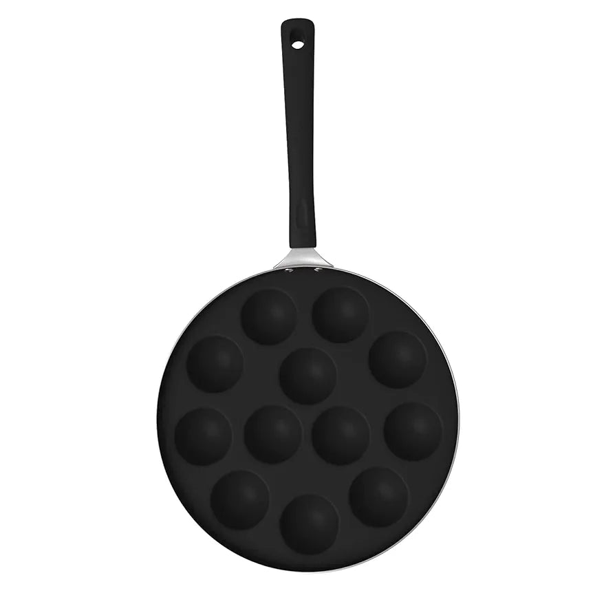 Tuffware Non-Stick Appam Patra , 12 Cavity, Stainless Steel Lid, Big, With Handle, PFOA Free