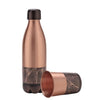 La Coppera Cosmo Wave Rustic Copper Bottle and Copper Glass Set