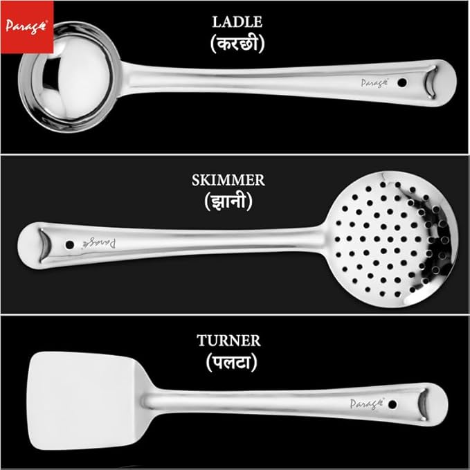 Parage 3 Pieces Stainless Steel Kitchen Tools Set for Cooking