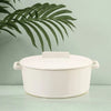 Anko 4L Lush Cast Iron Casserole Enamel Coated Blush Pink Gas Ceramic Induction Electric Halogen Microwave Safe