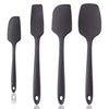 P-Plus International Professional Grade 4-Piece Silicone Spatula Set 315C Heat Black