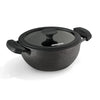Tramontina Titanex 30cm 6.8L Pre-Seasoned Heritage Cast Iron Deep Kadai with Toughened Glass Lid