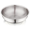 Allo Triply Stainless Steel Tasla Ideal Tasla for Curry Stir-Fry Deep-Fry Kadhai 28cm 4 litres