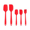 Frenchware Set of 5 Spatulas, Red | Non-stick Premium Silicone Spatula for Cooking, Baking & Mixing, Seamless Design
