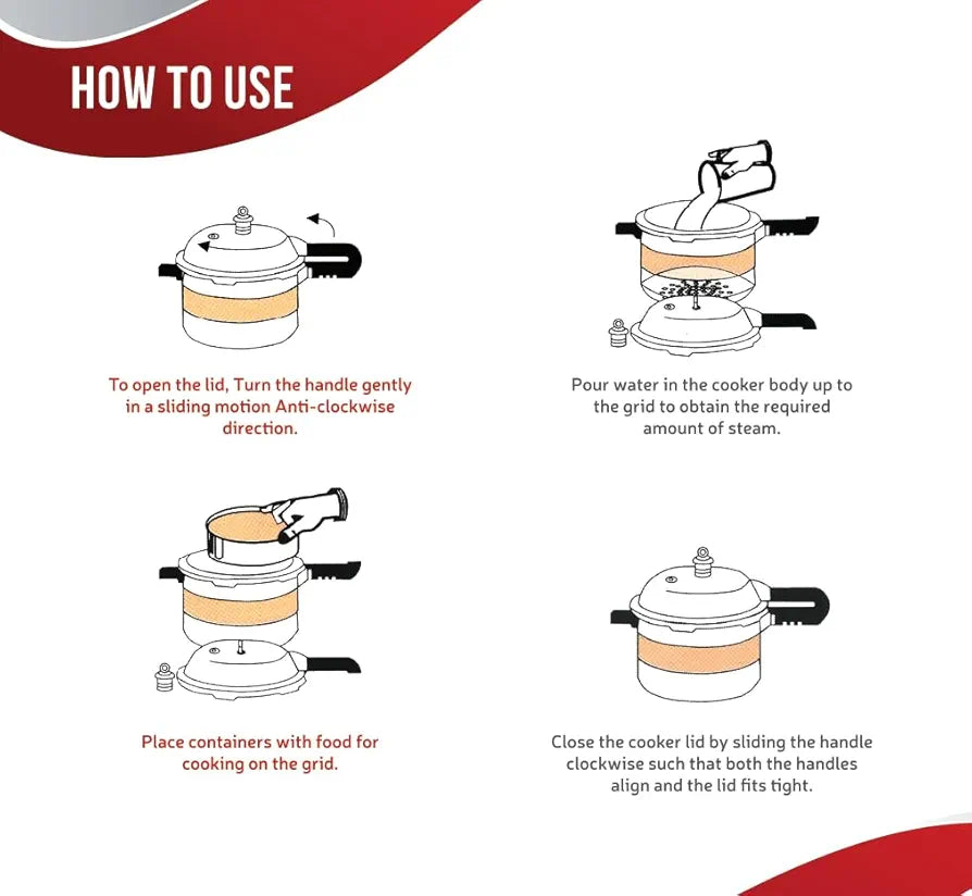 TUFFWARE Hard Anodised 3.5 Litre Outer Lid Handi Shape Pressure Cooker | 4mm Thick Base | Non Reactive, Non Toxic &Non Staining Food Grade | Long Lasting Gasket | BIS & ISI Certified | 5 Year Warranty