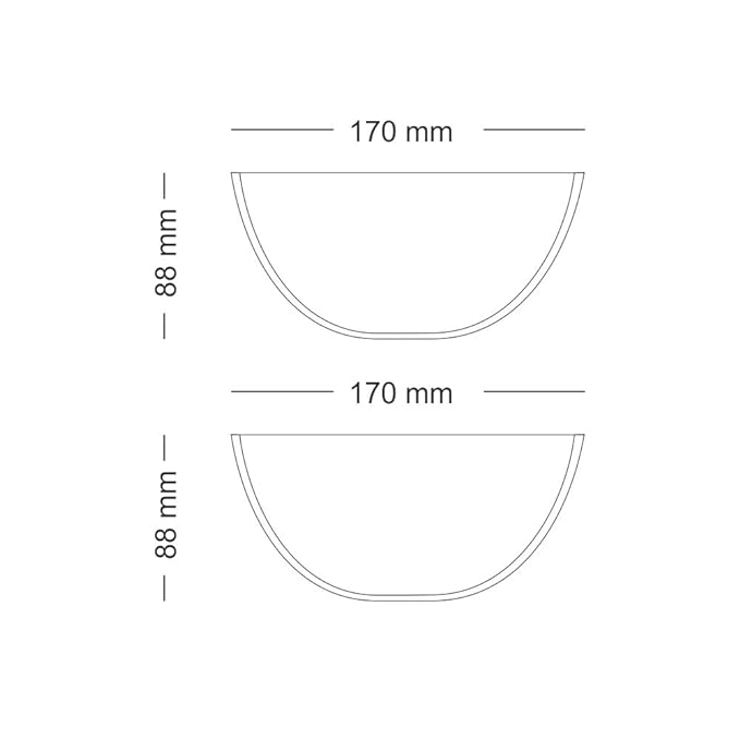 Borosil Serving & Mixing Bowl with Lid | Set of 2 (500ml Each) | Borosilicate Glass Bowl for Kitchen & Dinning