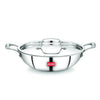 Avias Riara Triply Kadhai with Lid Stainless Steel Kadai 2.5 Mm Thickness 2.5 Litre, 24cm