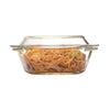 Femora Borosilicate Serving Bowl | Glass Casserole Set, Glass Bowl With Lid, Microwave Safe Bowl Set | 2000 Ml