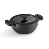 Tramontina Titanex 26cm 4.6L Pre-Seasoned Heritage Cast Iron Deep Kadai with Toughened Glass Lid