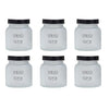 Femora Kitchen Storage Jars Frosted Glass Jar With Steel Lid Air Tight Jar| 700 Ml | Pack of 6 | Black Lid