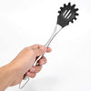 P-Plus International Silicone Spatula Versatile Tools Baking and Mixing Non-Stick Pasta Server Black