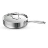 Tramontina Aeion Triply 24cm 2.8L Stainless Steel Saute Pan with Lid Curry Deep Fry