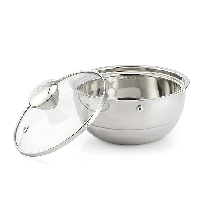 Femora Stainless Steel Solid Bowl | 500 Ml | Set of 3