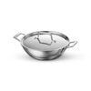 Tramontina Aeion 24cm 2.6L Triply Stainless Steel Kadai with Lid Stir-Fry Deep-Fry Cookware