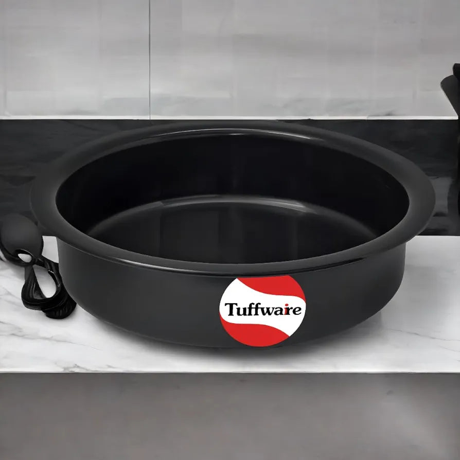 TUFFWARE Hard Anodised Langdi 3MM Thickness, Diameter 25cm | 2 Liters – Made with 100% Virgin Aluminium from Hindalco | Energy Efficient | Scratch-Resistant | 1 Unit | 1 Year Warranty