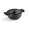 Tramontina Titanex 24cm 3.7L Pre-Seasoned Heritage Cast Iron Deep Kadai with Toughened Glass Lid