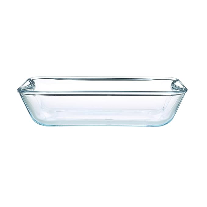 Borosil Rectangular Glass Baking Microwave and Oven Safe Dish | 2.5 Litres | Transparent