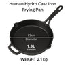 Human Hydro Pre-Seasoned Cast Iron Fry Pan 25cm (10 Inch) with Wooden Spatula Naturally Nonstick Gas Induction