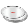 Parage 6 Pieces Stainless Steel 9 inch Heavy Gauge Raj Bhog Plate Set/Dinner Set