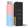 Frenchware Water Bottle 1 Litre, Stainless Steel, Premium SS 304, Sky-Blush | Easy-to-Clean