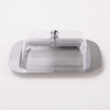 Kuber Industries Steel Butter Dish Box Cheese Storage Keeper Tray Silver