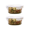 Femora Borosilicate Glass Containers for Kitchen | Storage Box for Kitchen With Air Vent Lid | Set of 2 | 580 Ml Each