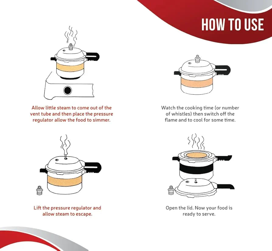 TUFFWARE Hard Anodised 3.5 Litre Outer Lid Handi Shape Pressure Cooker | 4mm Thick Base | Non Reactive, Non Toxic &Non Staining Food Grade | Long Lasting Gasket | BIS & ISI Certified | 5 Year Warranty