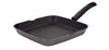 Attro Non-Stick Aluminium Gas Compatible Grill Pan 24 Cm Spatter Finish Marble Grey