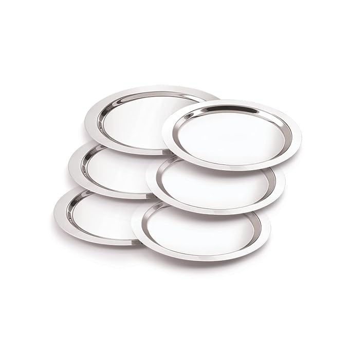 Neelam Stainless Steel 12 22G Tope Cover, 20 cm Each - 150 gms (Pack of 6)