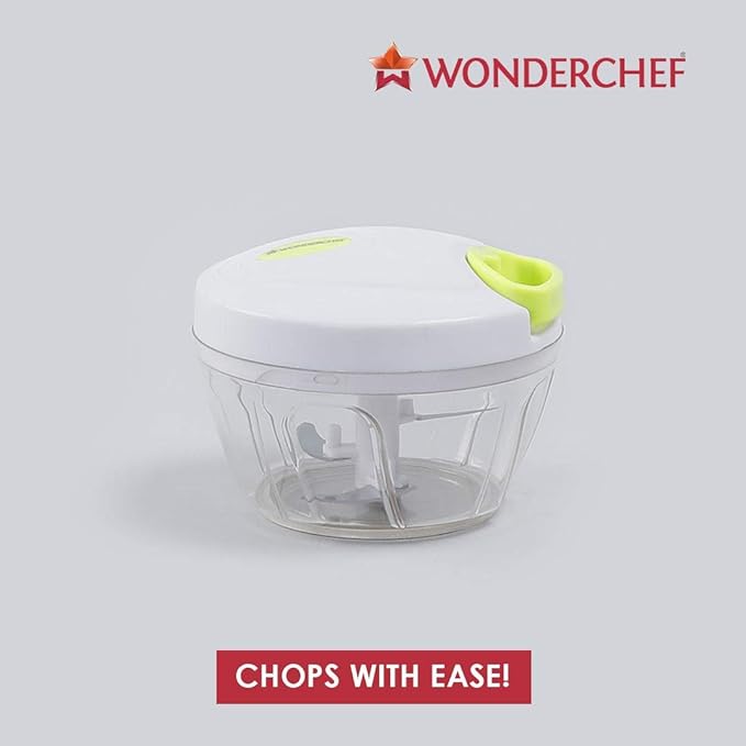 Wonderchef Classic String Vegetable Chopper & Whipper | Vegetable Cutter | 3 Stainless Steel Blades | 300 ml