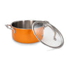 Arttdinox Vida Stainless Steel Triply Pot With Glass Lid for Biryani | 20 Cm | 3 Ltr | Rivetless Handle | Jindal Stainless