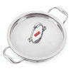 Hazel Tri-Ply Stainless Steel Induction Bottom Kadhai with Stainless Steel Lid 1.5 Litre 20.5 cm
