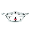 Avias Riara Triply Kadai 20 cm Stainless Steel Kadhai with Lid 3 Layer Steel Casted Handles
