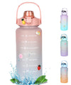 House of Quirk 2 Litre 3D Sticker Water Bottle - Pink/Blue