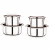 KC Stainless Steel Dabara Set  South Indian Coffee Glass Tumbler Set of 2 - 200 ML