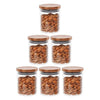 Femora Borosilicate Glass Jar With Golden Metallic Lid | Jars for Kitchen Storage | 600 Ml | Set of 6