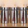 Femora Kitchen Storage Jars Steel Finish With See Through Window Jar | 1000 Ml | Pack of 3 | Silver