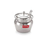 Hazel Stainless Steel Oil And Ghee Container With Spoon For Kitchen 300 Ml Capacity Multipurpose Oil Container