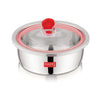 Hazel Leakproof Steel Container with Transparent Lid 550 ml Leak Proof Lunch Box with Air Vent Lid