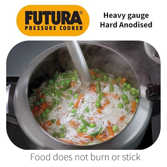 Hawkins Futura 2 Litre Pressure Cooker Hard Anodised Inner Lid Pressure Cooker Small Cooker Black