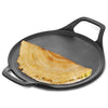 Hawkins Futura 27 cm Cast Iron Dosa Tava, Pre-seasoned Flat Tawa for Roti Black (CIDT27)