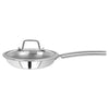 CDM Solitaire Prizm Honey Comb Frying Pan with Glass Lid 1350 ML Capacity 22 cm Diameter Silver