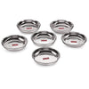 Hazel Stainless Steel Plate Snacks Serving Set of 6 Large Size of 13 cm Set for Kitchen
