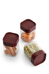 Cello Modustack Square Storage Containers Set of 3 Maroon
