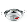 Hazel Stainless Steel Induction Kadai Induction Base Steel Kadai for Cooking Dishwasher Safe