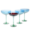 Anko Australia 400ml Dual Tone Champagne Coupe Set of 4 | Blue Green